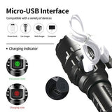 1600 Lumens LED USB Rechargeable Tactical Mechanics Flashlight Fixed Beam