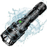 1600 Lumens LED USB Rechargeable Tactical Mechanics Flashlight Fixed Beam