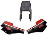 Motorcycle fairing with 'Ninja' branding on a white background