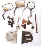 1980 + Honda XL Parts Lot Engine Brackets-Side Covers- Side Mirror OE