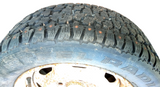 1973–81 Toyota Celica Corolla 14x5.5 OE Steel Wheel Rim With Studded Winter Tire