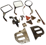 1980 + Honda XL Parts Lot Engine Brackets-Side Covers- Side Mirror OE