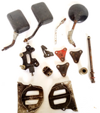 1980 + Honda XL Parts Lot Engine Brackets-Side Covers- Side Mirror OE