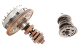 Kawasaki gpz900 transmission gears on white background 