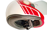 Original Vintage Nolan Ninja N42 Red & White Motorcycle Helmet made In Italy